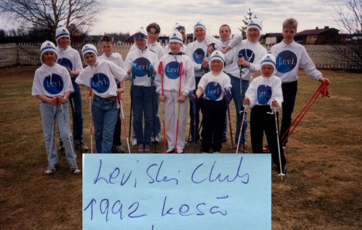 Levi Ski Clubin junioreita kesällä 1992 / Kuva Auvisen perheen arkistosta